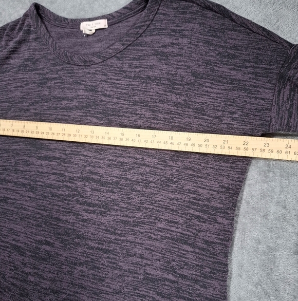 Rag & Bone Hudson Long Sleeve Jersey Top Size S Heathered comfy Off-Shoulder - Picture 5 of 8